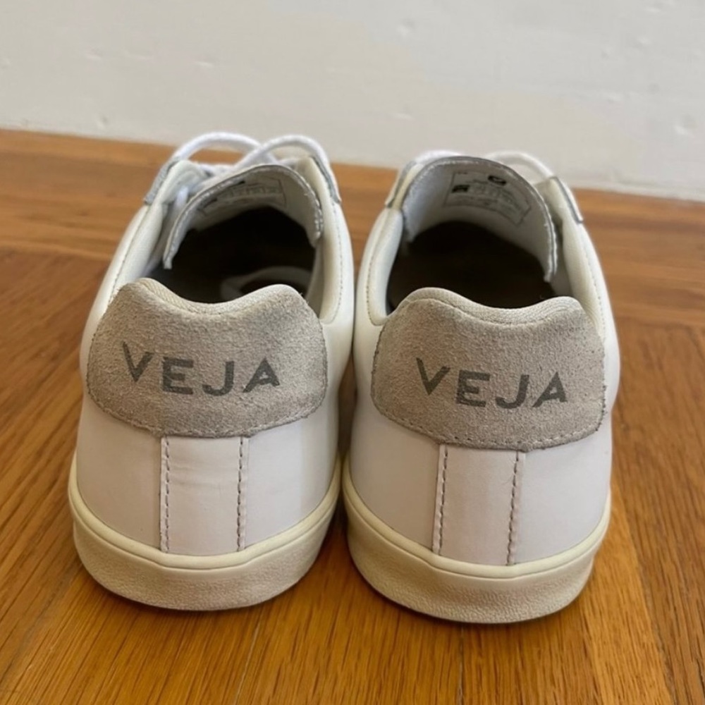 Veja low esplar white leather lace up sneakers - Picture 7 of 12
